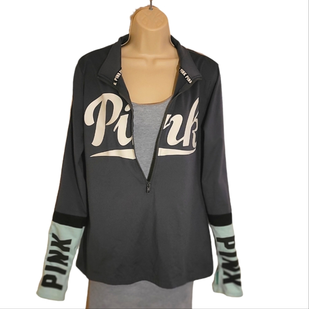 Pink L low zip jacket